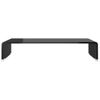 Soporte Para Tv/elevador Monitor Cristal Negro 60x25x11 Cm