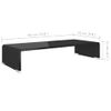 Soporte Para Tv/elevador Monitor Cristal Negro 60x25x11 Cm