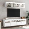 Muebles De Tv De Pared Con Luces Led 2 Unidades Blanco 80x30x40 Cm