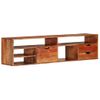 Mueble De Tv De Madera Maciza De Acacia 140x30x35 Cm