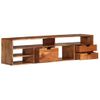 Mueble De Tv De Madera Maciza De Acacia 140x30x35 Cm