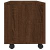 Mueble Tv Ruedas Madera Contrachapada Roble Marrón 90x35x35 Cm