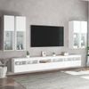 Mueble De Pared De Tv Con Luces Led 7 Piezas Blanco