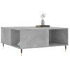 Mesa De Centro Madera Contrachapada Gris Hormigón 80x80x36,5 Cm