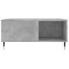 Mesa De Centro Madera Contrachapada Gris Hormigón 80x80x36,5 Cm