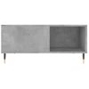 Mesa De Centro Madera Contrachapada Gris Hormigón 80x80x36,5 Cm