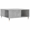 Mesa De Centro Madera Contrachapada Gris Hormigón 80x80x36,5 Cm