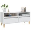 Mueble Para Tv Madera Contrachapada Blanco 100x34,5x44,5 Cm