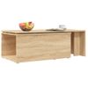 Mesa De Centro Madera Contrachapada Color Roble 150x50x35 Cm