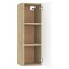 Mueble Para Tv Madera Contrachapada Blanco Roble 30,5x30x90 Cm