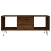 Mesa De Centro Madera Contrachapada Marrón Roble 90x50x36,5 Cm