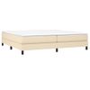 Estructura De Cama Box Spring Tela Color Crema 200x200 Cm