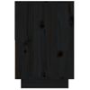 Mesitas De Noche 2 Unidades Madera Maciza De Pino Negro 60x34x51 Cm