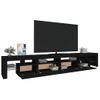 Mueble De Tv Con Luces Led Negro 260x36,5x40 Cm