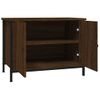 Mueble De Tv Madera Contrachapada Marrón Roble 60x35x45 Cm