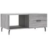 Mesa De Centro Madera Contrachapada Gris Sonoma 90x50x40 Cm