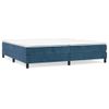 Estructura De Cama Box Spring Terciopelo Azul Oscuro 200x200 Cm