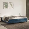 Estructura De Cama Box Spring Terciopelo Azul Oscuro 200x200 Cm