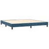 Estructura De Cama Box Spring Terciopelo Azul Oscuro 200x200 Cm