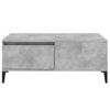 Mesa De Centro Madera Contrachapada Gris Hormigón 90x50x36,5 Cm