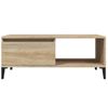 Mesa De Centro Madera Contrachapada Roble Sonoma 90x50x36,5 Cm