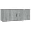 Set De Muebles Para Tv 4 Piezas Madera Contrachapada Gris Sonoma