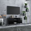 Mueble De Tv Con Patas De Metal Negro 103,5x35x50 Cm