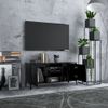 Mueble De Tv Con Patas De Metal Negro 103,5x35x50 Cm