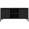 Mueble De Tv Con Patas De Metal Negro 103,5x35x50 Cm