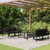 Set Muebles De Jardín 5 Piezas Y Cojines Aluminio Gris Antracita