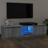 Mueble De Tv Con Luces Led Gris Sonoma 120x30x35,5 Cm