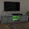 Mueble De Tv Con Luces Led Gris Sonoma 120x30x35,5 Cm