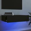 Mueble De Tv Con Luces Led Negro 60x35x15,5 Cm