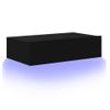 Mueble De Tv Con Luces Led Negro 60x35x15,5 Cm