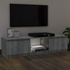 Mueble Para Tv Con Luces Led Gris Sonoma 140x40x35,5 Cm