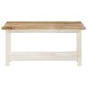 Mesa Extensible Madera De Mango Maciza Blanca 90x(45-90)x45 Cm