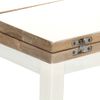 Mesa Extensible Madera De Mango Maciza Blanca 90x(45-90)x45 Cm