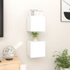 Muebles De Pared Para Tv 2 Unidades Blanco Con Brillo 30,5x30x30 Cm