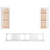 Set De Muebles De Tv 4 Piezas Madera Contrachapada Blanco Brillo