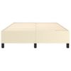 Estructura De Cama Box Spring Cuero Sintético Crema 140x190 Cm