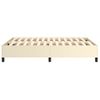 Estructura De Cama Box Spring Cuero Sintético Crema 140x190 Cm