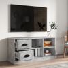 Mueble De Tv Madera Contrachapada Gris Hormigón 102x35,5x47,5cm