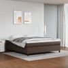 Estructura De Cama Box Spring Cuero Sintético Marrón 180x200 Cm