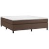 Estructura De Cama Box Spring Cuero Sintético Marrón 180x200 Cm