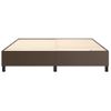 Estructura De Cama Box Spring Cuero Sintético Marrón 180x200 Cm