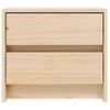 Mesita De Noche Madera Maciza De Pino 40x31x35,5 Cm