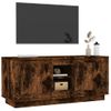 Mueble Para Tv Madera Contrachapada Roble Ahumado 102x35x45 Cm