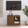 Mueble De Tv Madera Maciza De Pino Marrón Miel 70x36,5x52 Cm