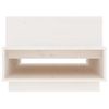 Mesa De Centro Madera Maciza De Pino Blanco 80x55x40,5 Cm