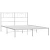 Estructura De Cama De Metal Con Cabecero Blanca 135x190 Cm